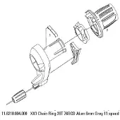 Sram XX1 -adapteri Spiderista Fixmål 76:een.