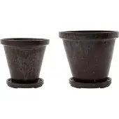 House Doctor Flower ruukku ja aluslautanen 4 osaa Ø 13,5–16 cm