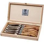 Claude Dozorme Laguiole 6-piece Steak knife set, Juniper