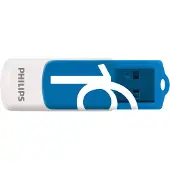 Philips USB Flash -asema FM16FD05B/00, 16 GB, USB A-tyyppi, 2.0, 14 MB/s, Taittuva, Sininen, Valkoinen