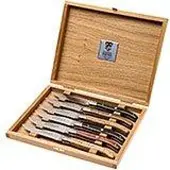 Claude Dozorme Laguiole 6-piece Steak knife set, different types of wood