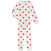 Petit Bateau Yöpuku punainen / valkoinen