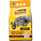Benek Standard Natural bentoniitti -paakkuuntuva kissanhiekka, hajusteeton, pölytön, 10 l