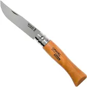 Opinel pocket knife No. 09 carbon blade with wood handle
