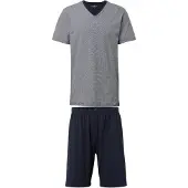 Tom Tailor Lyhyt pyjama yönsininen / tummanharmaa