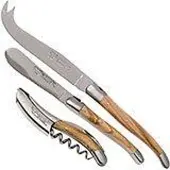 Laguiole En Aubrac wine-/cheese set 3-piece olive wood, SFV99OLIH
