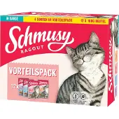 Schmusy 48 x 100g Ragout in Sauce lajitelma kissan märkäruoka
