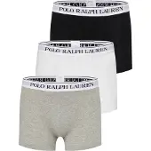 Ralph Lauren Bokserishortsit 'Classic' vaaleanharmaa / meleerattu harmaa / musta / luonnonvalkoinen