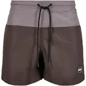 Urban Classics Uimashortsit tummanruskea / harmaa / valkoinen