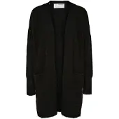 Selected Slwlulu New Ls Knit Long Cardigan B Noos - Black - L