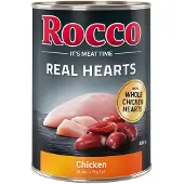 Rocco Real Hearts -säästöpakkaus 24 x 400 g - kana & kanansydämet