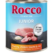 Rocco Junior siipikarja & kanansydän + riisi koiranruoka