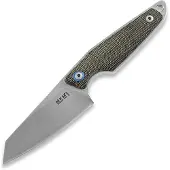MKM-Maniago Knife Makers MKM Makro 2 Sheepfoot, Stonewashed Green Canvas Micarta fixed knife, Jesper Voxnaes design