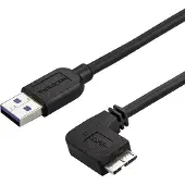 StarTech.com USB3AU2MRS USB-A – Micro USB USB 3.2 Gen 1 -kaapeli, suorakulmainen, 2 m, musta