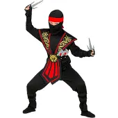 Widmann Taisteleva Ninja Lasten Naamiaisasu - Medium