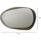 Mioli Decor Elegantti Pronssinvärinen Seinäpeili, 75 X 55 Cm, 100 % Karkaistua Lasia, 2 Cm Paksu | Valmiiksi Koottu, Moderni Muotoilu