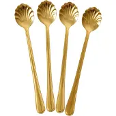 Rice Seashell -lattelusikka 19 cm 4-pakkaus Gold
