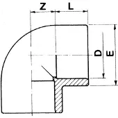 Cepex 01725 90º Pvc Ø225 Liimattava Kulma