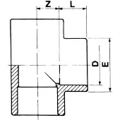 Cepex Pvc-t-haara Ø225 90° Liimattava
