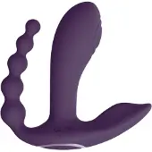 VIVE Kata Pulse Wave & Vibrating Double Penetration Vibrator Purp