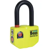 Oxford boss alarm 14mm jarrulevylukko hälytyksellä, keltainen