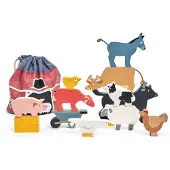Tender Leaf Toys Stacking Farmyard Animals - Multi/patterned - ONE SIZE