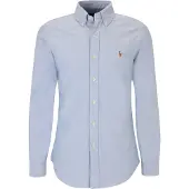 Ralph Lauren for man. 710792041002 Custom Fit Oxford Shirt blue (XXL), Casual, Cotton, Long sleeve
