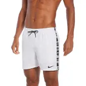 Nike Logo Tape 5" Volley Shorts Men, valkoinen XL 2022 Surffishortsit
