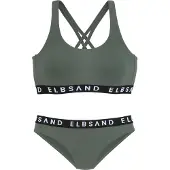 Elbsand Bikini khaki / musta / valkoinen