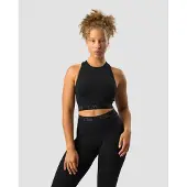ICANIWILL Define Seamless Logo Cropped Tank Top Black