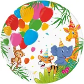 Procos Paperilautaset ELÄIMET Viidakko 20cm 8kpl.