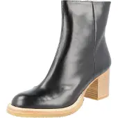 Angulus Bootie - Block Heel - With Zippe - Black - 42