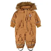 Mini Rodini - Kebnekaise Penguin Branded Winter Overalls Beige - 80 cm - Beige