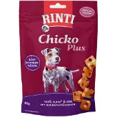 Rinti 6x80g Chicko Plus -juusto- & kinkkukuutiot koiranherkku