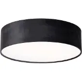QAZQA Moderni kattovalaisin musta 40 cm kultaisella sisäosalla - Drum