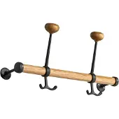 Essem Design Gustav Hattukoukkulista 40 cm 2 koukkua Musta tammi