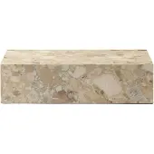 Audo Copenhagen Plinth-sohvapöytä matala kivi Kunis Breccia