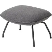 Muuto Doze Ottoman Tube Base - Ocean 80 Anthracite Black