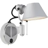 Artemide Tolomeo Micro Faretto seinävalaisin alumiini, on-off-painike
