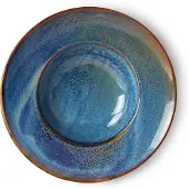 HK Living Home Chef -pastalautanen Ø 28,5 cm Rustic blue
