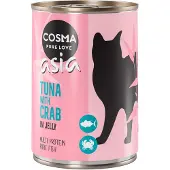Cosma 12 x 400g tonnikala & rapu Asia hyytelössä kissanruoka