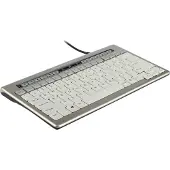 BakkerElkhuizen – BakkerElkhuizen S-board 840, Tenkeyless (80–87 %), Langallinen, USB, Näppäimen saksikytkin, QWERTY, Vaaleanharmaa, Valkoinen (BNES840DNHUS)