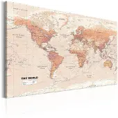 Artgeist World Map: Orange World taulu