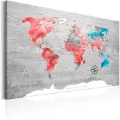 Artgeist World Map: Red Roam taulu
