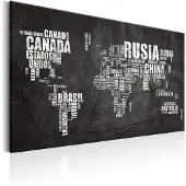 Artgeist World Map: Mundo Negro taulu
