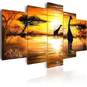 Artgeist Giraffes At Juomapaikka taulusetti