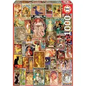 Educa Art Nouveau Poster Collage 1000p palapeli