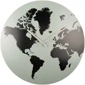 Karlsson World Map Metal Grayed Jade seinäkello KA5889GR