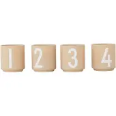 Design Letters - Espressokuppi 4 kpl Beige