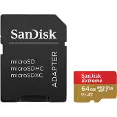 SanDisk Extreme microSDXC 64GB + SD Adp (SDSQXAH-064G-GN6MA)